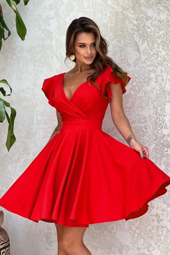 Czerwona Sukienka Pin Up
