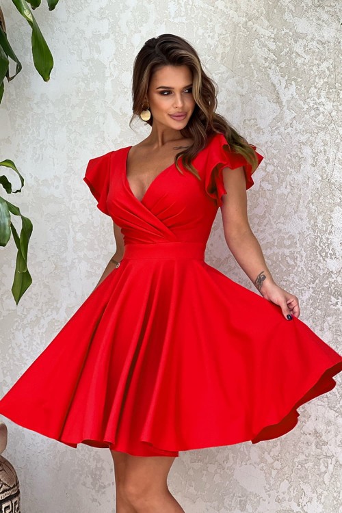 Czerwona Sukienka Pin Up