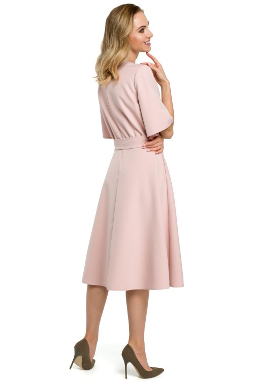 Elegancka Różowa sukienka w stylu lat 50