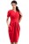 Elegancka czerwona sukienka w stylu lat 60