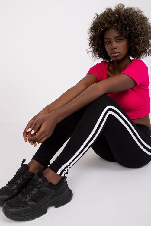 Czarne Legginsy Fitness