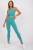 Turkusowe Legginsy Fitness lata 80