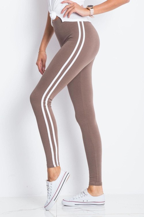 Legginsy Brązowe Fitness w stylu lat 80