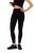 Czarne Legginsy Fitness w stylu lat 80