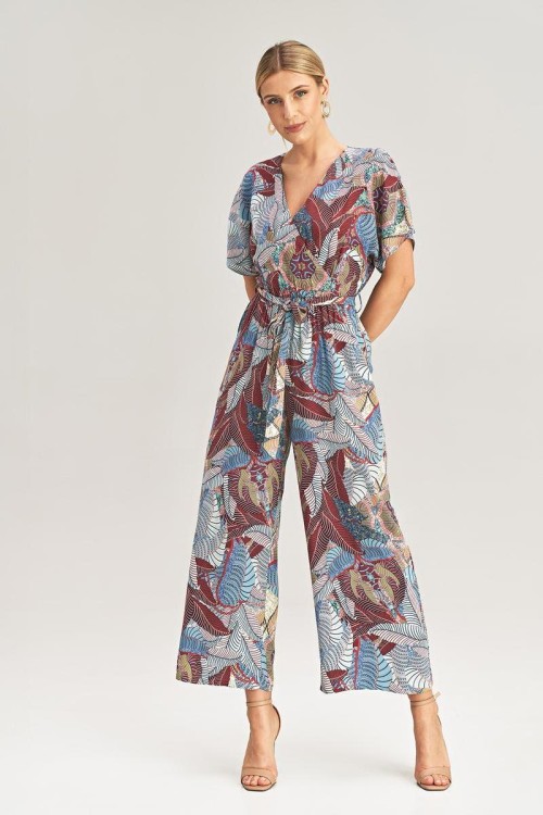 Boho kombinezon we wzory wielokolorowy
