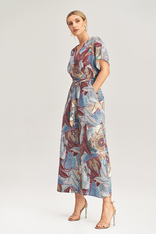 Boho kombinezon we wzory wielokolorowy