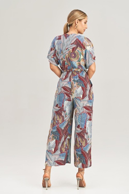 Boho kombinezon we wzory wielokolorowy
