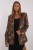 Elegancka marynarka lampart w stylu lat 80
