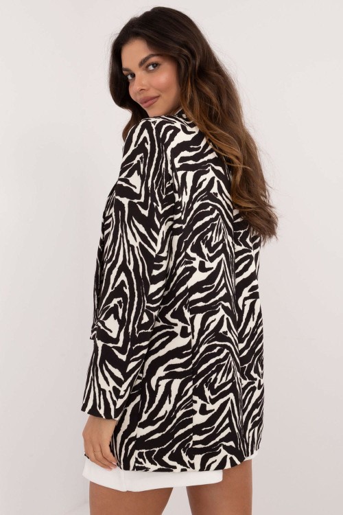 Elegancka marynarka zebra w stylu lat 80