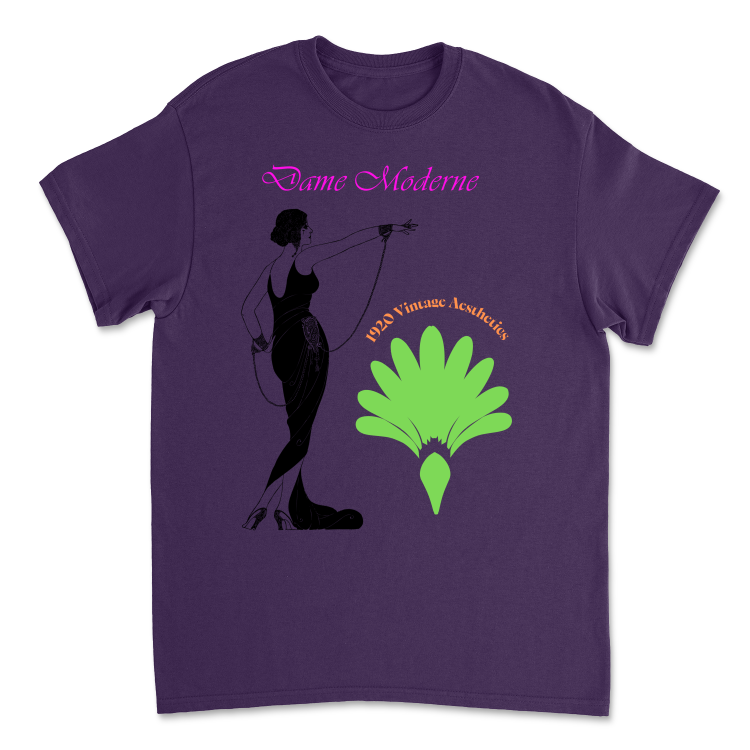 Koszulka Vintage Unisex Lata 20 Purple
