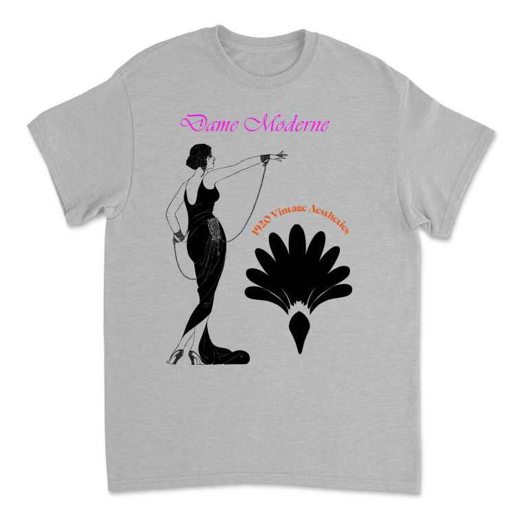 Koszulka Vintage Unisex lata 20 |Sport Grey