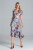 Sukienka midi w stylu lat 70 z wzorem paisley