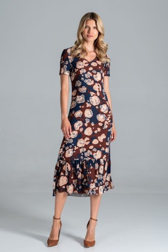 Sukienka z wzorami boho w stylu lat 70