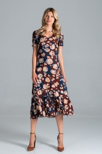 Sukienka z wzorami boho w stylu lat 70