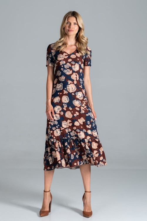 Sukienka z wzorami boho w stylu lat 70