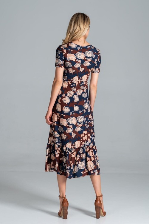 Sukienka z wzorami boho w stylu lat 70