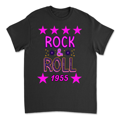Koszulka Vintage Rock&amp;Roll 1955(Black)
