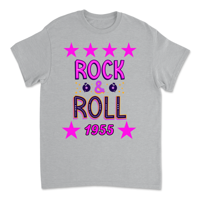 Koszulka Vintage Rock&amp;Roll 1955 (Sport Grey)