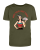 Bawełniana koszulka vintage z kolorowym nadrukiem rockabilly pin-up i kartami do gry - Urban Khaki