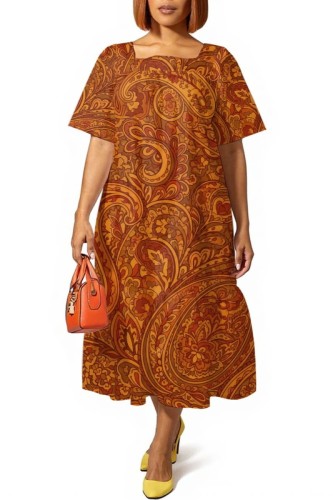 Sukienka Maxi Lata 70 Paisley