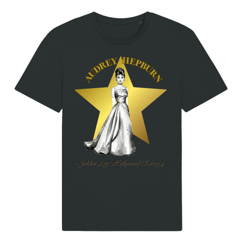 Koszulka Vintage Golden ERA| Audrey Hepburn(Black)
