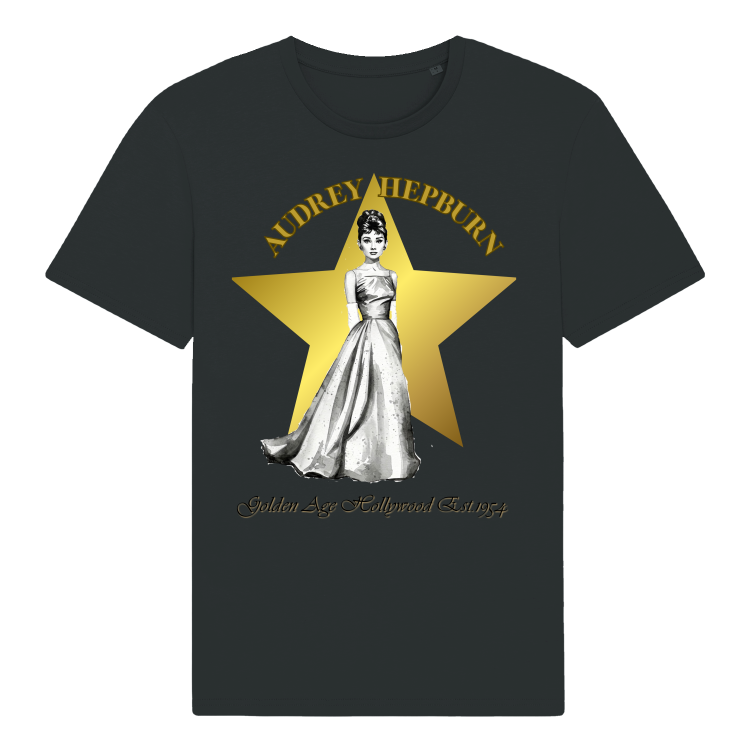 Koszulka Vintage Golden ERA| Audrey Hepburn(Black)