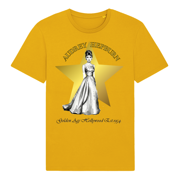 Koszulka Vintage Golden ERA| Audrey Hepburn(Spectra Yellow)