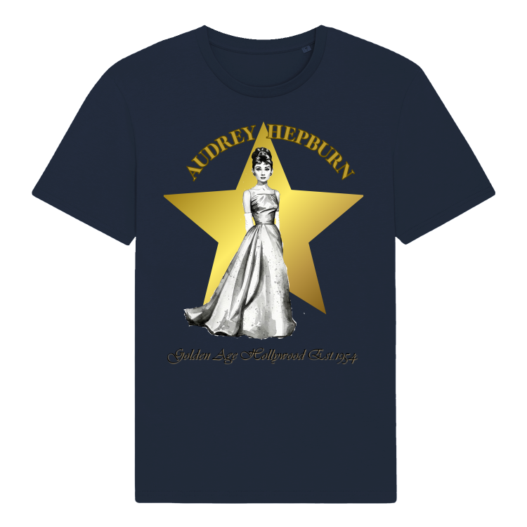 Koszulka Vintage Golden ERA| Audrey Hepburn(French Navy)