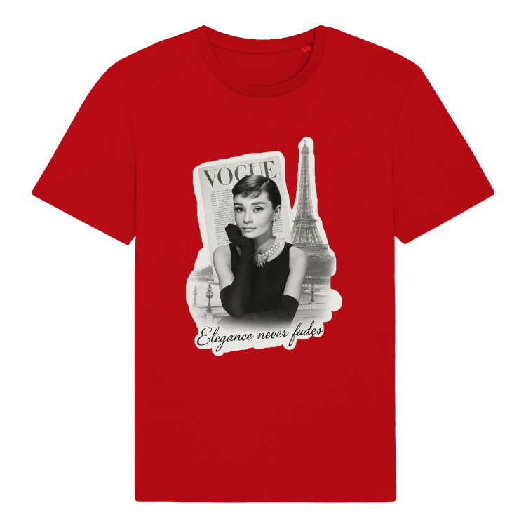 Koszulka Vintage Audrey Hepburn Golden Age-Red