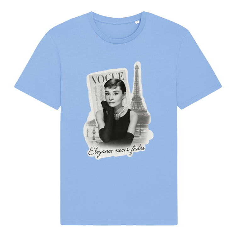 Koszulka Vintage Audrey Hepburn Golden Age-Blue Soul