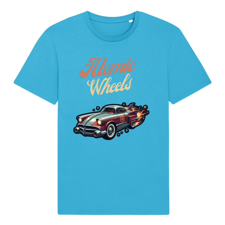 Koszulka Retrofuturyzm Atomic Wheels(Aqua Blue)