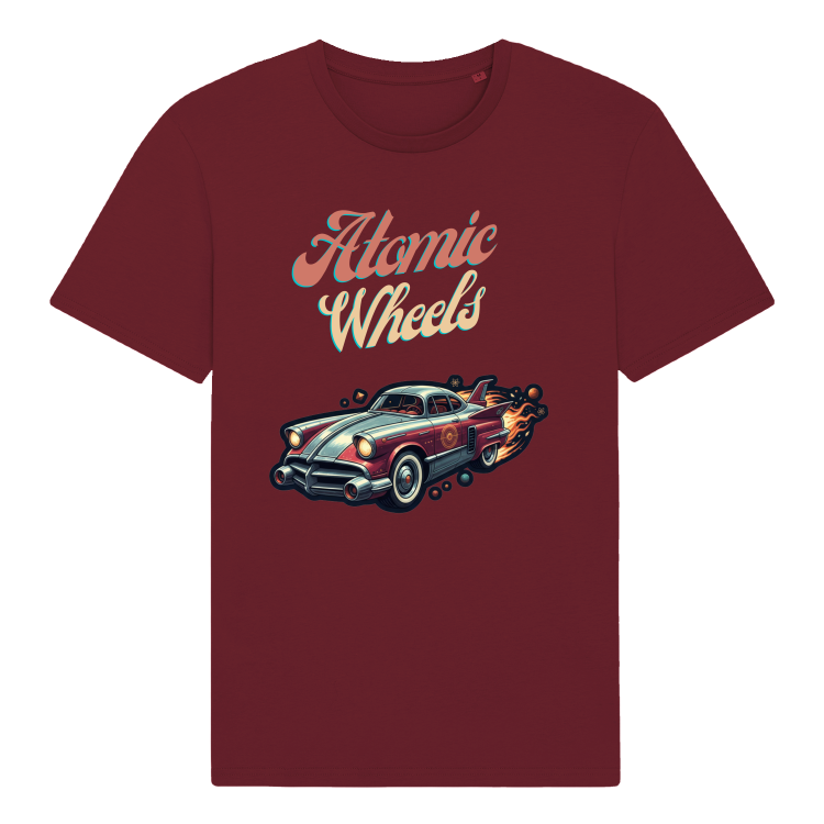 Koszulka Retrofuturyzm Atomic Wheels(Burgundy)
