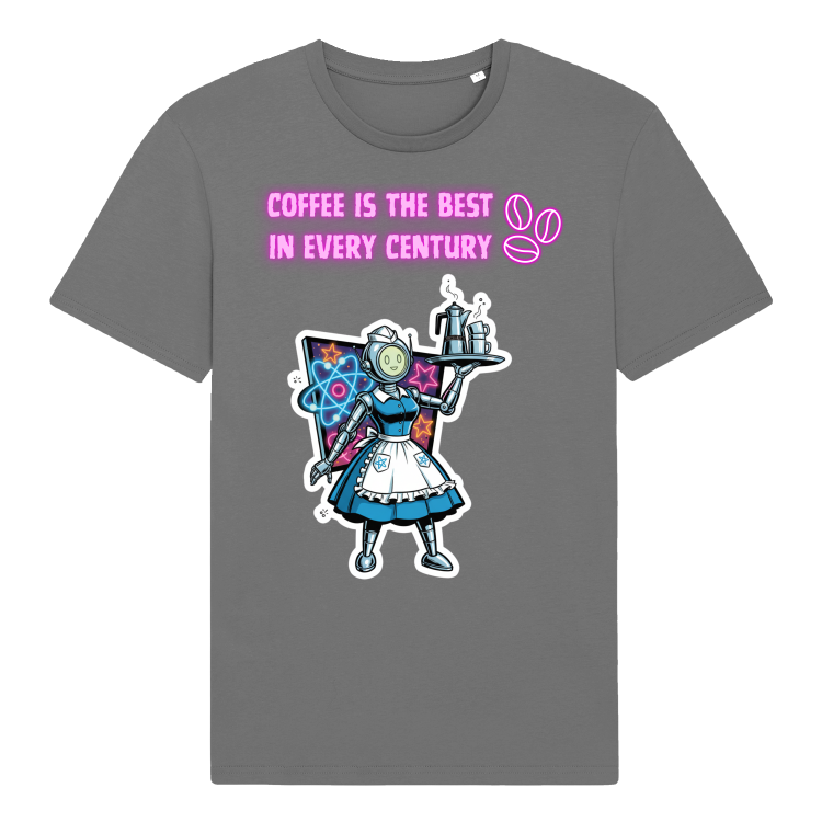 Koszulka Retrofuturystyczna Dinner Robo-Waitress(Mid Heather Grey)