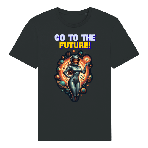 Koszulka Retrofuturyzm Pin Up Astro Girl (Black)
