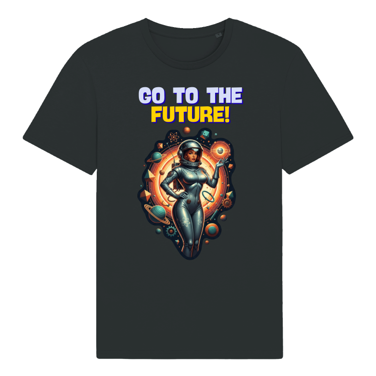 Koszulka Retrofuturyzm Pin Up Astro Girl (Black)