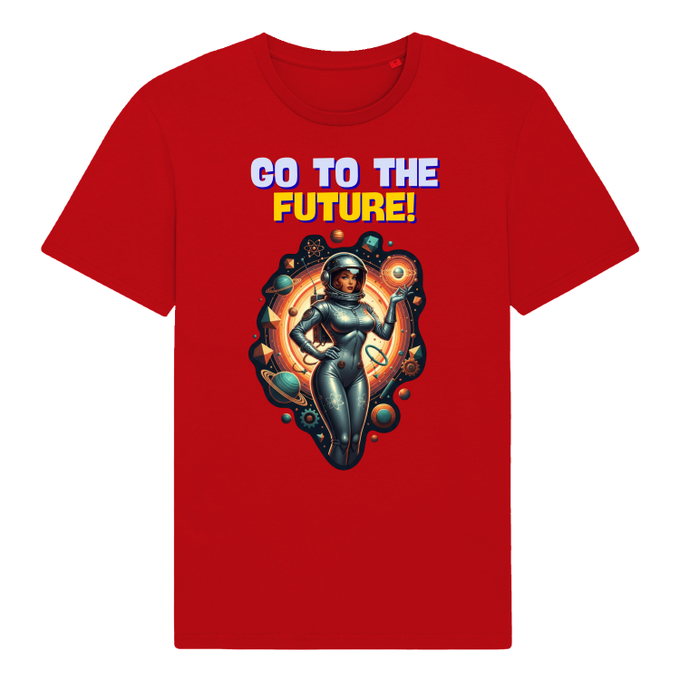 Koszulka Retrofuturyzm Pin Up Astro Girl (Red)