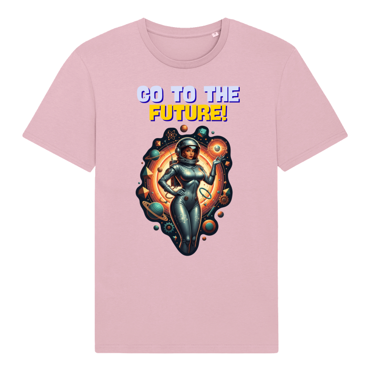 Koszulka Retrofuturyzm Pin Up Astro Girl (Cotton Pink)