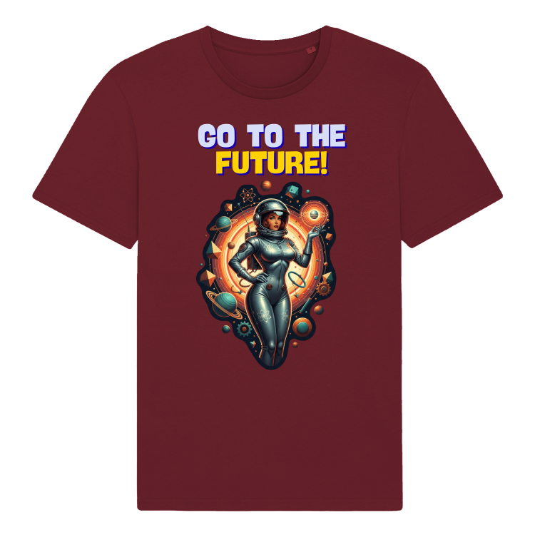 Koszulka Retrofuturyzm Pin Up Astro Girl (Burgundy)