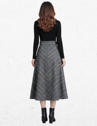 Spódnica Vintage w stylu lat 40 British Elegance