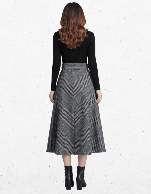 Spódnica Vintage w stylu lat 40 British Elegance