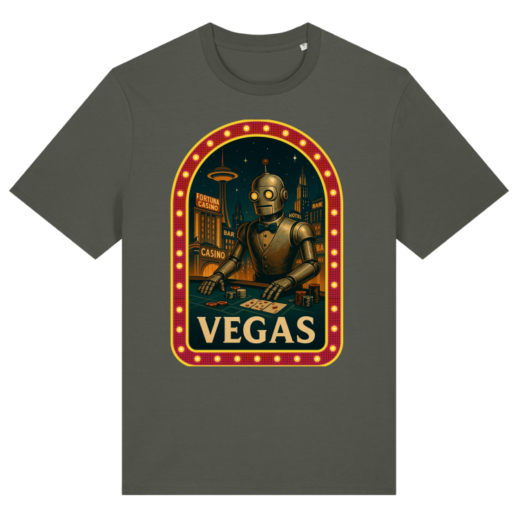 Koszulka Retrofuturystyczna VEGAS 2057-Khaki