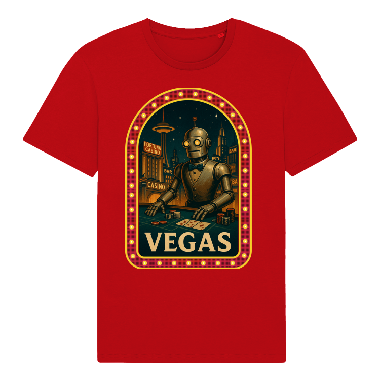 Koszulka Retrofuturystyczna VEGAS 2057-Red