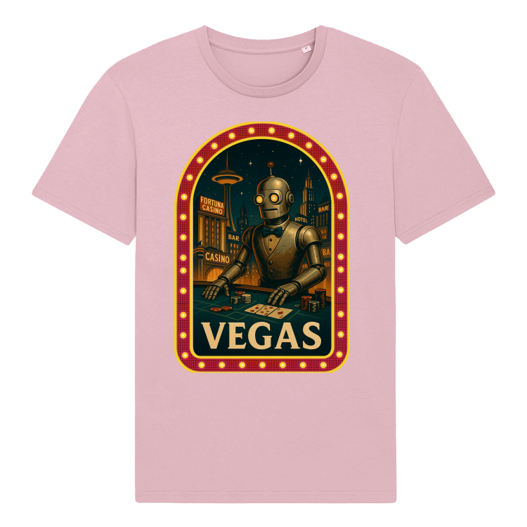 Koszulka Retrofuturystyczna VEGAS 2057-Cotton Pink