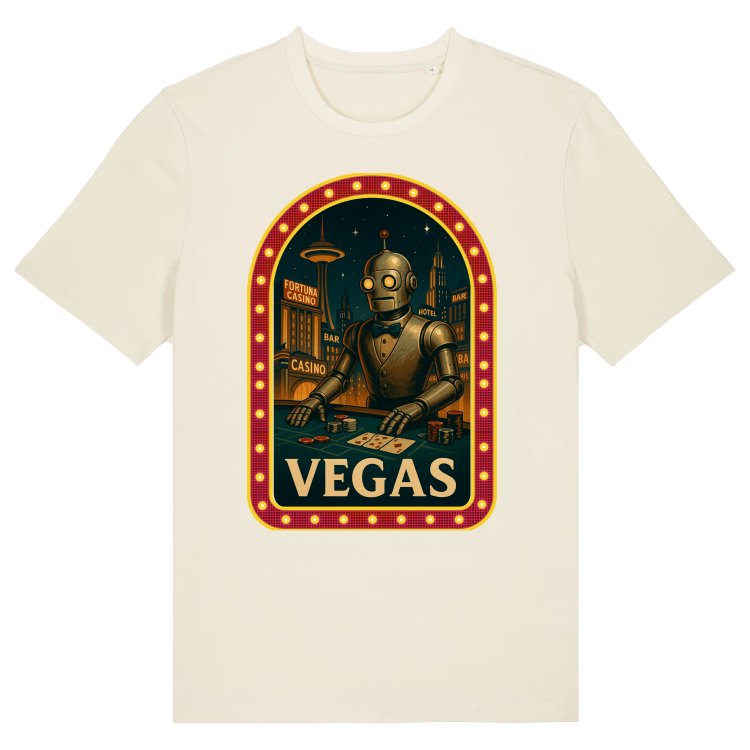 Koszulka Retrofuturystyczna VEGAS 2057-Natural Raw