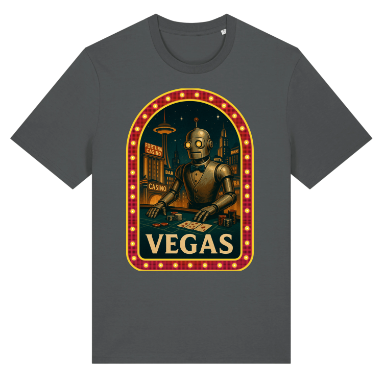 Koszulka Retrofuturystyczna VEGAS 2057-Anthracite