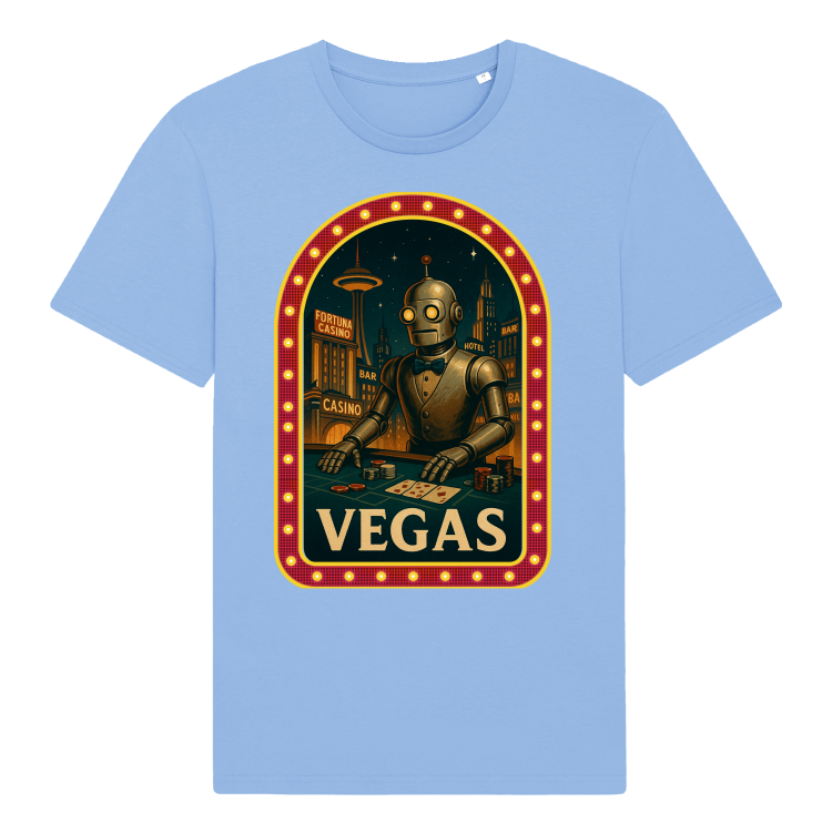 Koszulka Retrofuturystyczna VEGAS 2057-Blue Soul