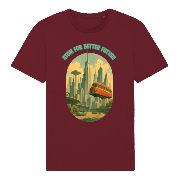 Koszulka Retrofuturystyczna Atompolis 2053-Burgundy