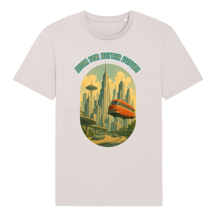 Koszulka Retrofuturystyczna Atompolis 2053-Vintage White