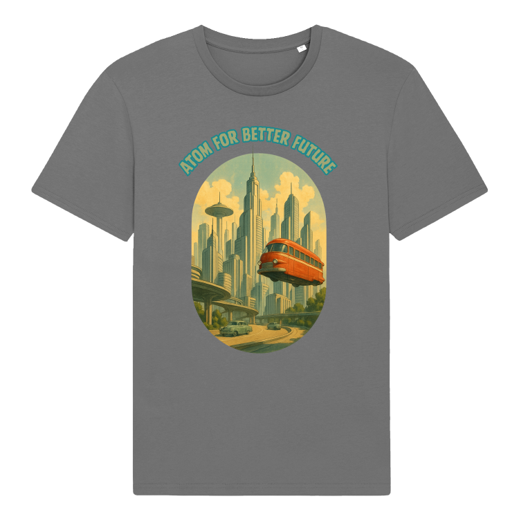 Koszulka Retrofuturystyczna Atompolis 2053-Mid Heather Grey