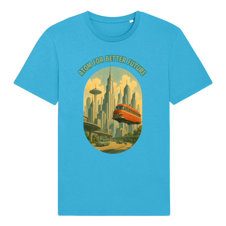 Koszulka Retrofuturystyczna Atompolis 2053-Aqua Blue